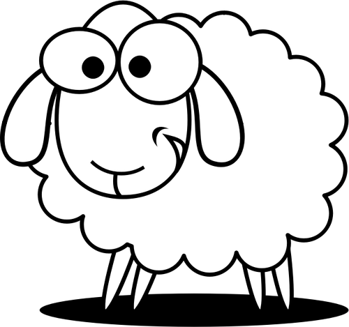 Счастливые овец значок векторное изображение