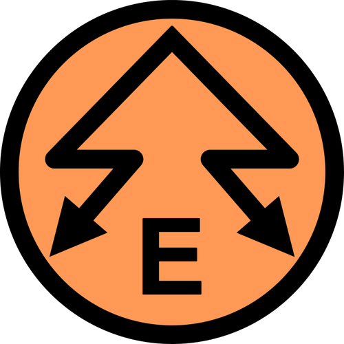Image vectorielle de puissance électrique emblème