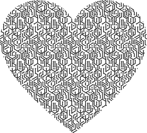 Elektronische hart vector afbeelding