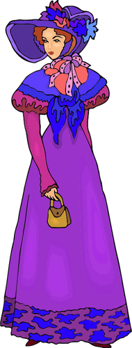 Elegantní dáma v barvě lila