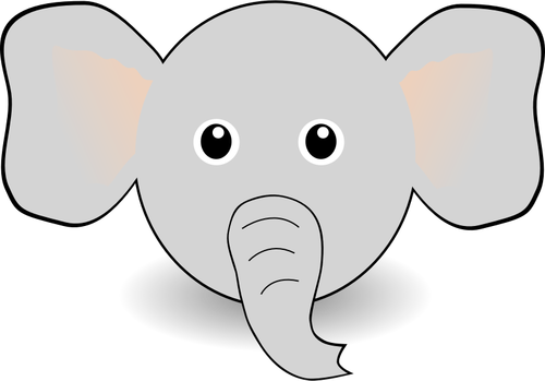 Download Vector Illustration Of Funny Elephant S Head Public Domain Vectors