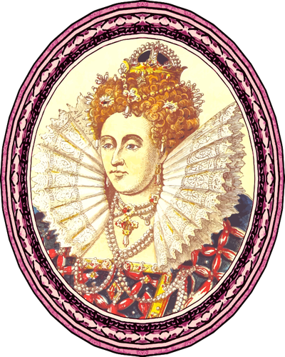 الملكة اليزابيث الأولى الرسم المتجه
