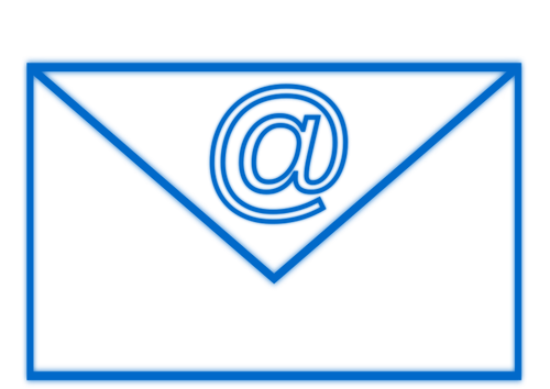蓝色电子邮件标志