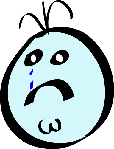 Emoticon Air Mata Domain Publik Vektor Gambar Tear