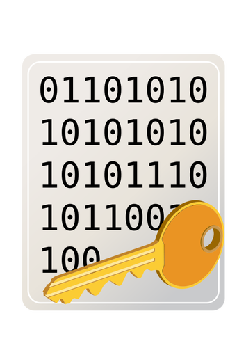 Encrypted file icon vector drawing