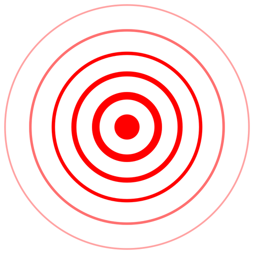 Pusat gempa peta simbol