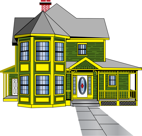 Old Victorian house vector