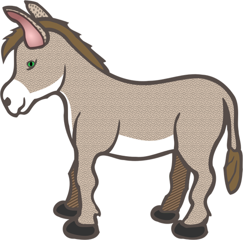 Brown spotty donkey line art vector image