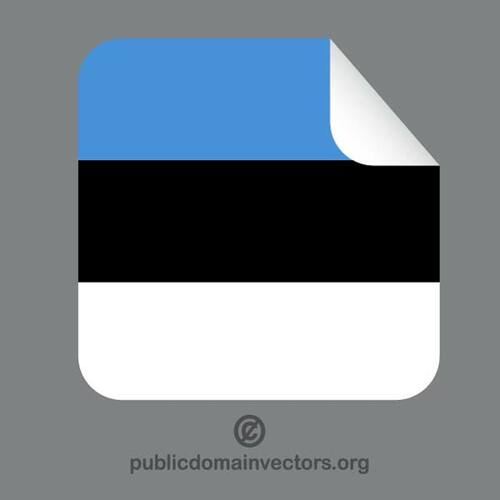 מדבקה עם דגל אסטוניה