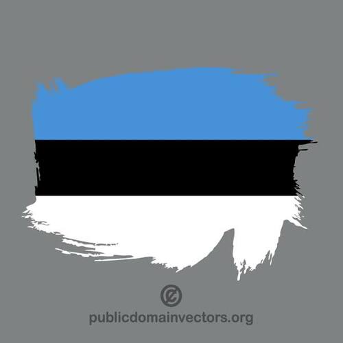 爱沙尼亚彩绘的国旗
