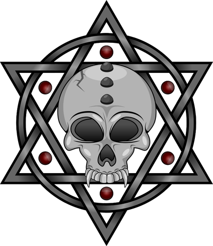 Pentagram y cráneo