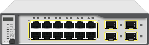 Imagem de switch Gigabit camada