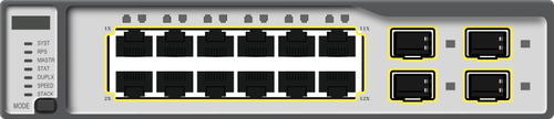 Gigabitin kerroksen kytkin