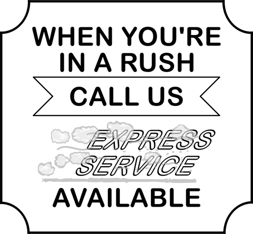 Cartaz de serviço expresso