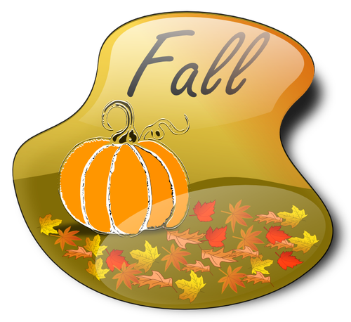 Pumpkin in fall vector image
