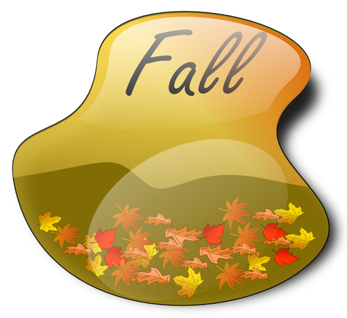 Fall landscape in liquid frame vector image