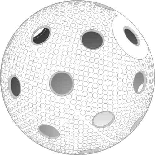 Vector image of floorball ball