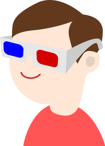 Dziecko z okularami 3D
