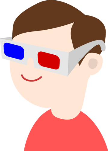 Kid with 3D glasses