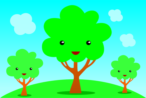 Cartoon-Bäume