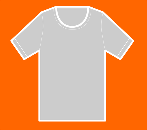 T-skjorte på oransje bakgrunn