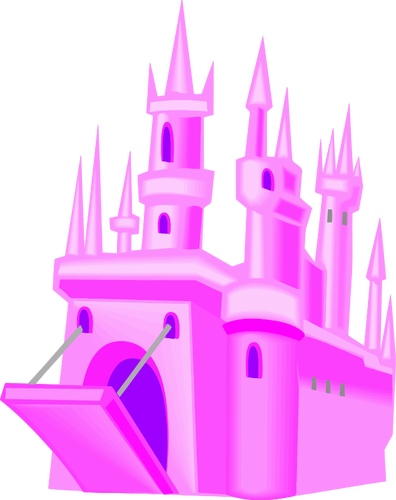 Château romanesque rose