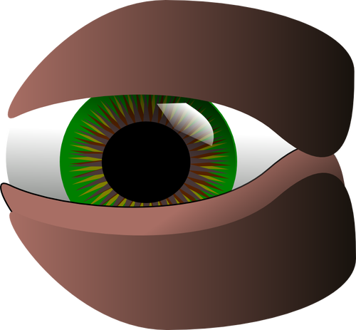 Vector clip art of green eye