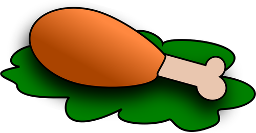 Vector Image Of Chicken Drumstick