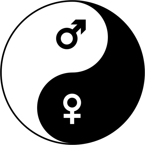 Símbolos de femeninos y masculinos y Yin Yang