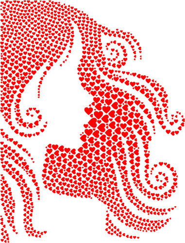 लड़की के साथ लाल बाल छवि