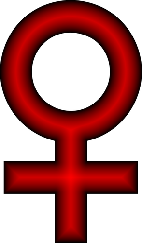 Símbolo feminino vermelho
