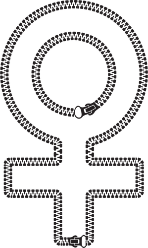Weibliche Symbol Reißverschluss