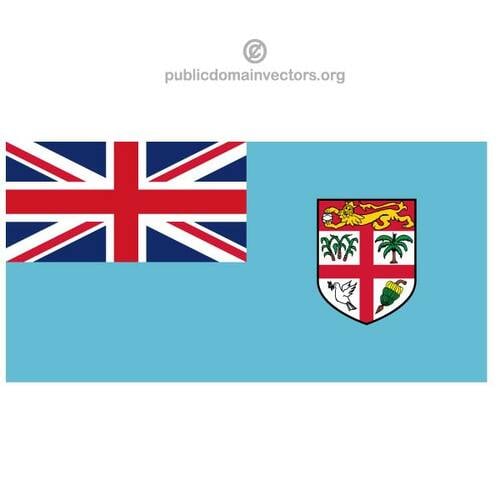 Vector flag of Fiji