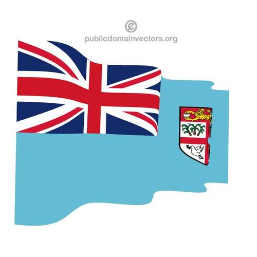 波浪的斐济国旗