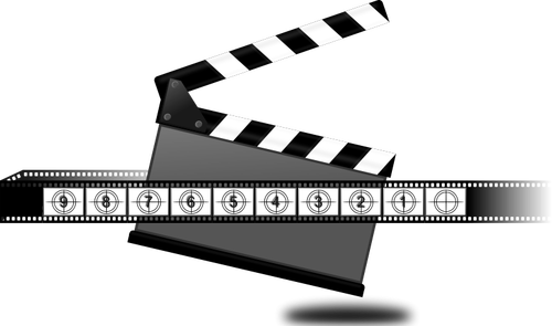 Clapperboard 카운트 다운 벡터 일러스트 레이 션