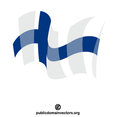 Suomen lippu heiluttaa