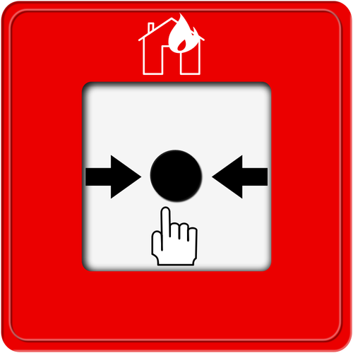 Drawing of fire alarm push button