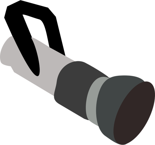 Illustrazione vettoriale di ugello tenuto in mano di una manichetta antincendio