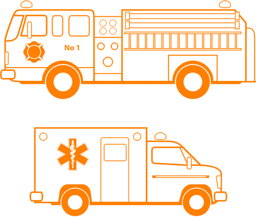 Emergency service vehicle vector image