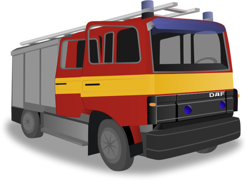Desenho vetorial de caminhão fogo