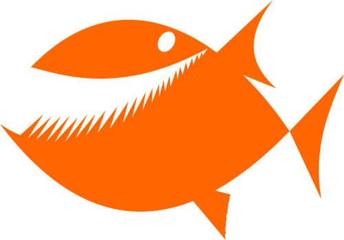 Fish silhouette vector image