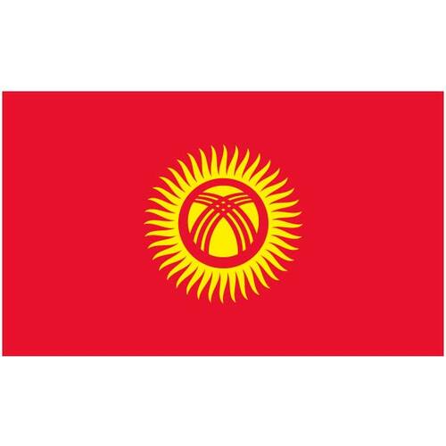 Vector flag of Kyrgyzstan