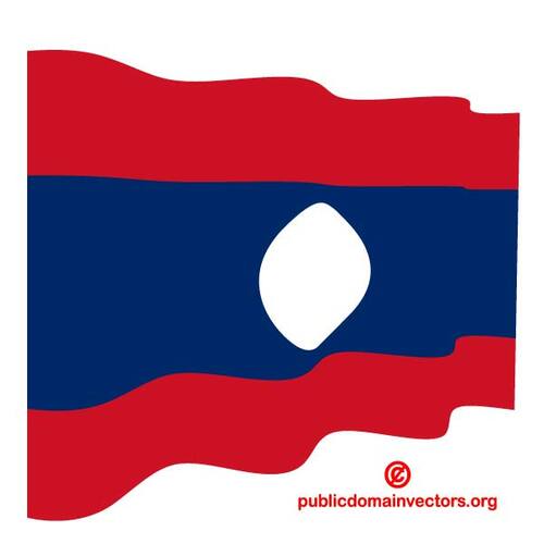 Laosin aaltoileva lippu