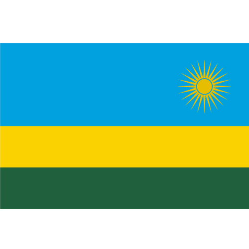 Vector bandera de Rwanda