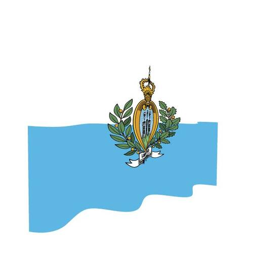 Vågig flagga San Marino