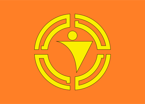 Flagge von Uoshima, Ehime