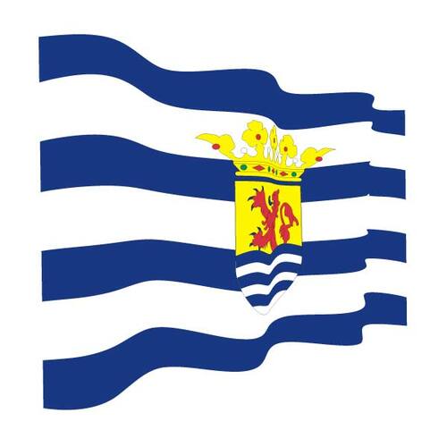 Wavy flag of Zeeland