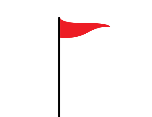 Röd flagga vektorgrafik