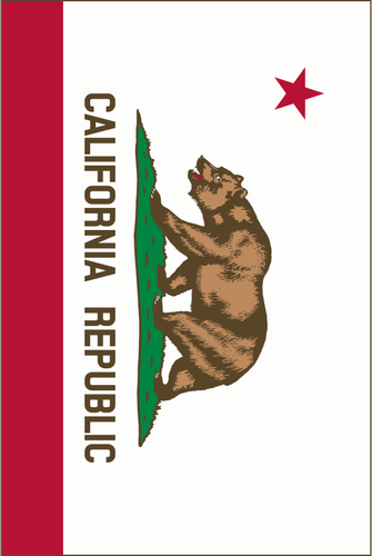 Flagg California Republikken loddrett vektor image