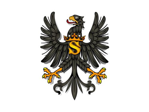 Ducal Prussia ベクトル イメージの旗